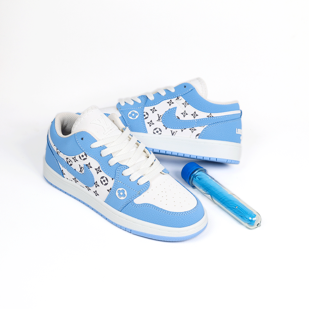  کتونی عمده نایک جردن لویی ویتون سفید آبی 