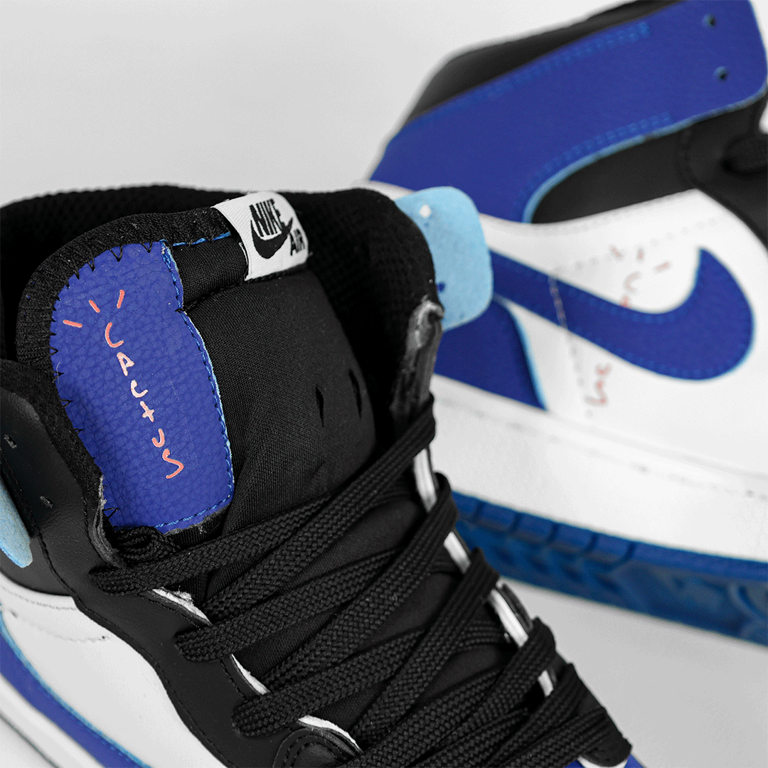  کتونی عمده نایکی Nike مدل جردن تراویس اسکات ساقدار Jordan مردانه و زنانه مشکی سورمه‌ای کد 806 گروه تولید صفری 