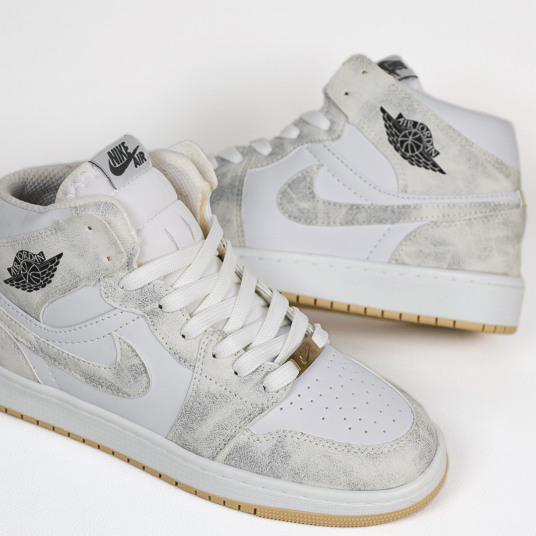  کتونی عمده نایک Nike مدل جردن وان ساقدار Jordan سفید کرم زنانه گروه تولید صفری 