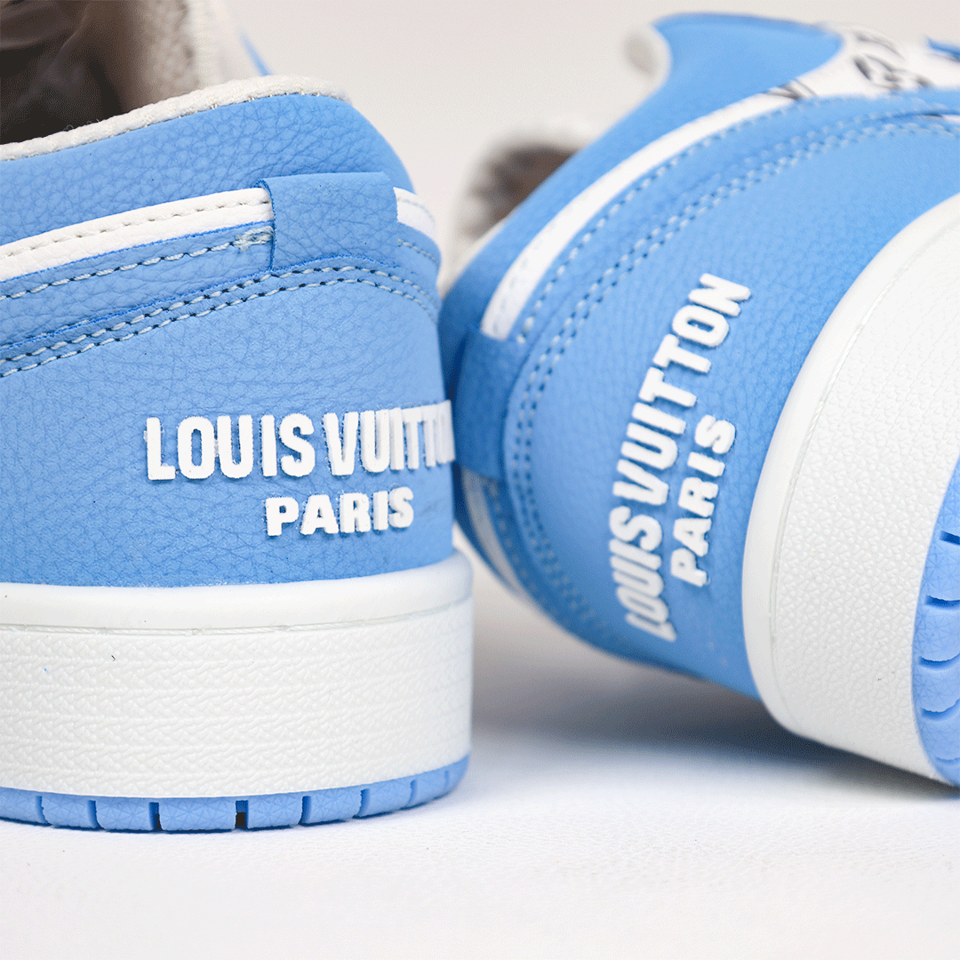  کتونی عمده نایک جردن لویی ویتون سفید آبی 