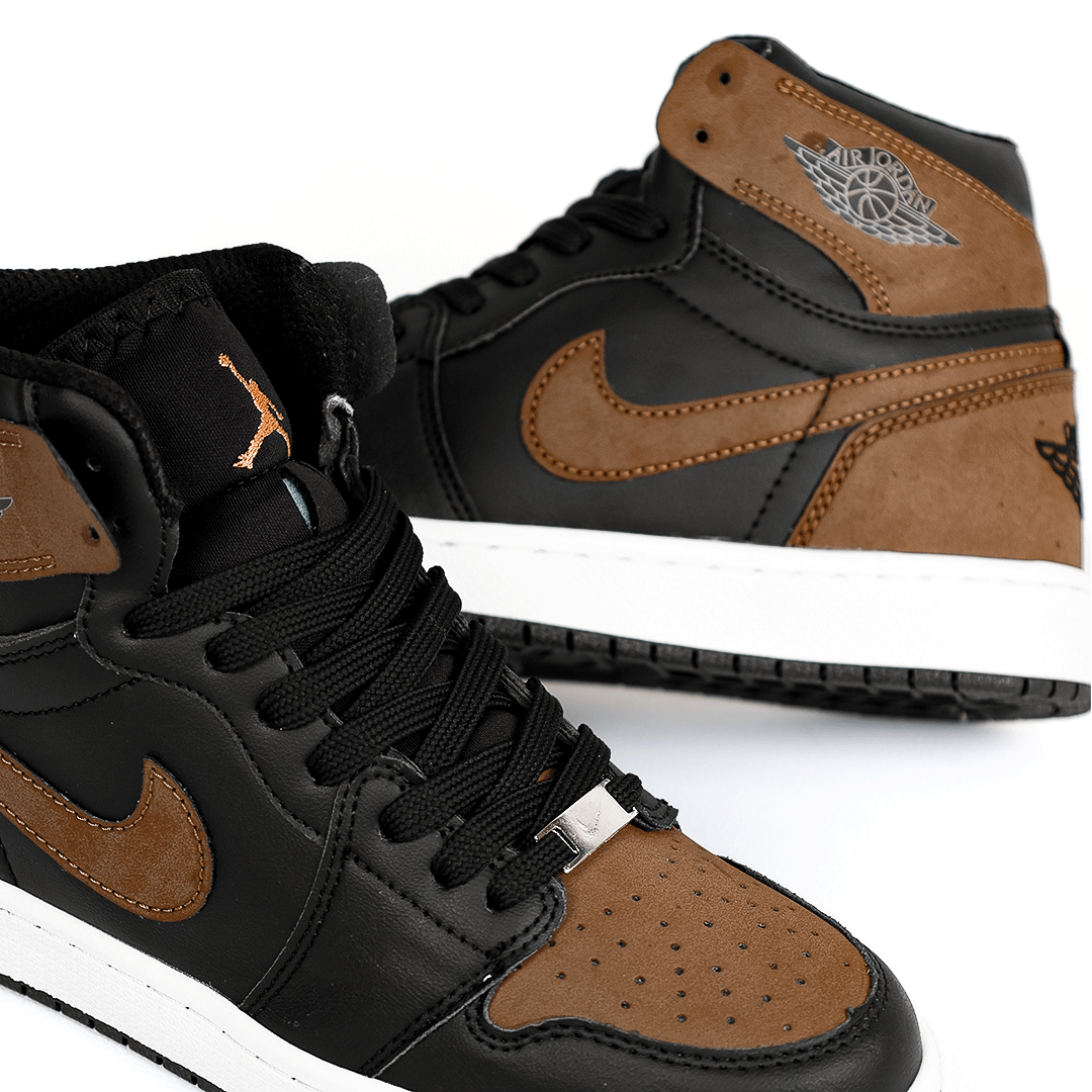 کتونی عمده نایک Nike مدل جردن وان ساقدار Jordan مشکی قهوهای مردانه گروه تولید صفری