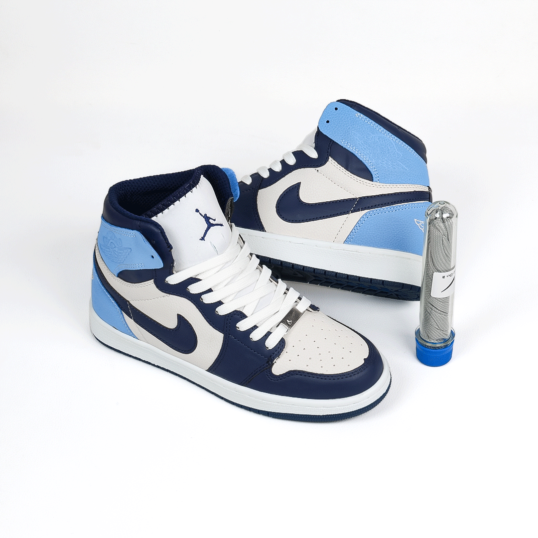 کتونی عمده نایک Nike مدل جردن وان ساقدار Jordan سفید آبی مردانه گروه تولید صفری