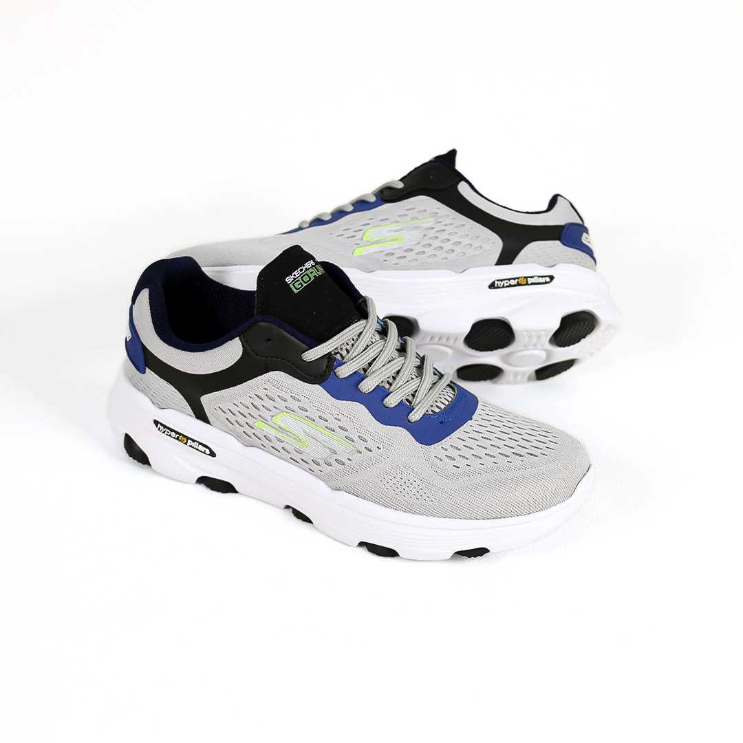  کتونی رانینگ عمده مدل اسکیچرز رنگ طوسی روشن مردانه 