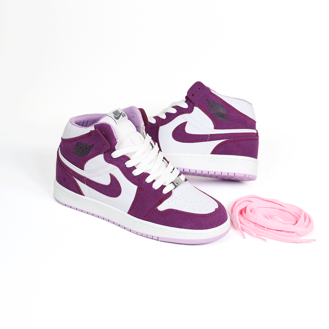 کتونی عمده نایک Nike مدل جردن وان ساقدار Jordan سفید بنفش زنانه گروه تولید صفری