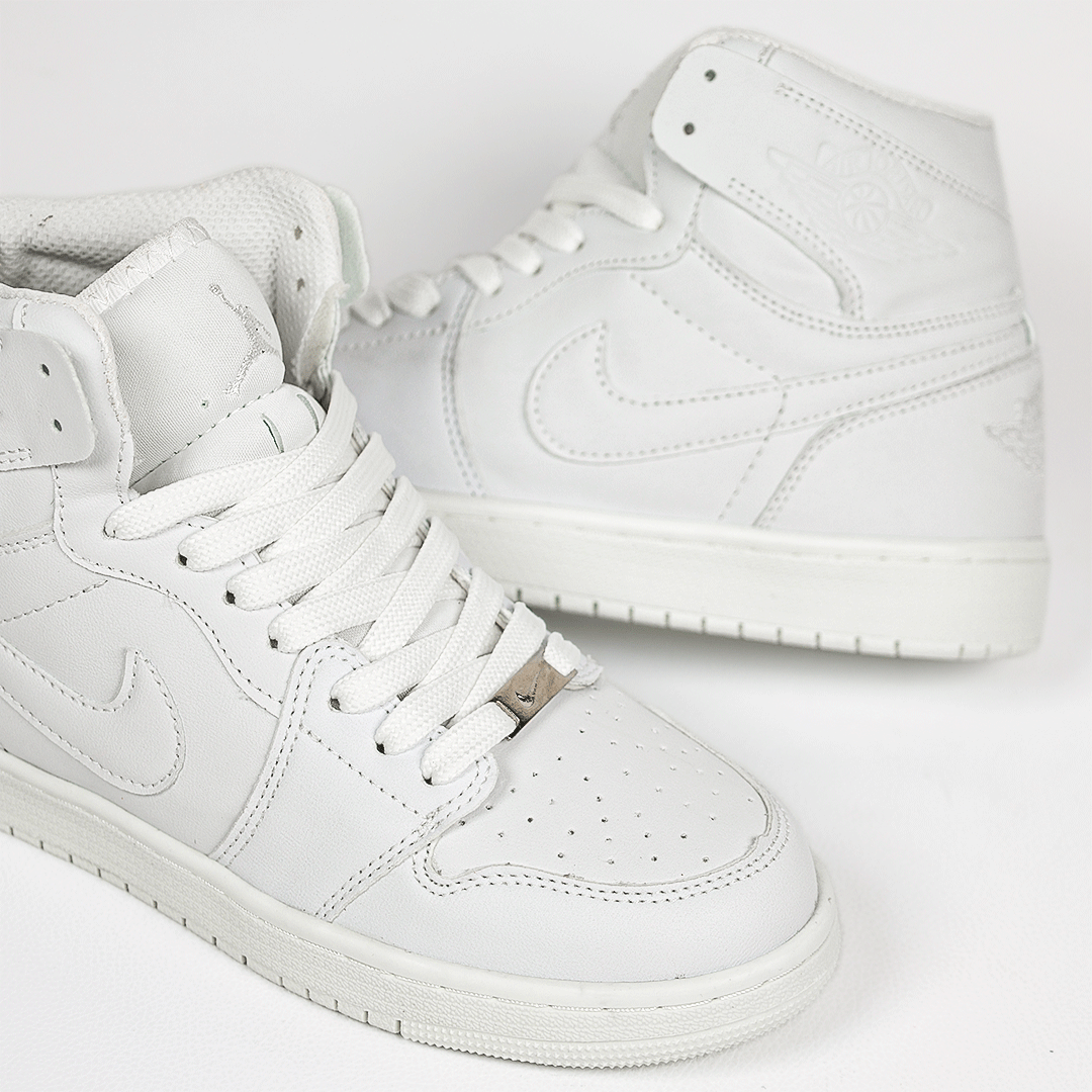  کتونی عمده نایک Nike مدل جردن وان ساقدار Jordan تمام سفید مردانه گروه تولید صفری 