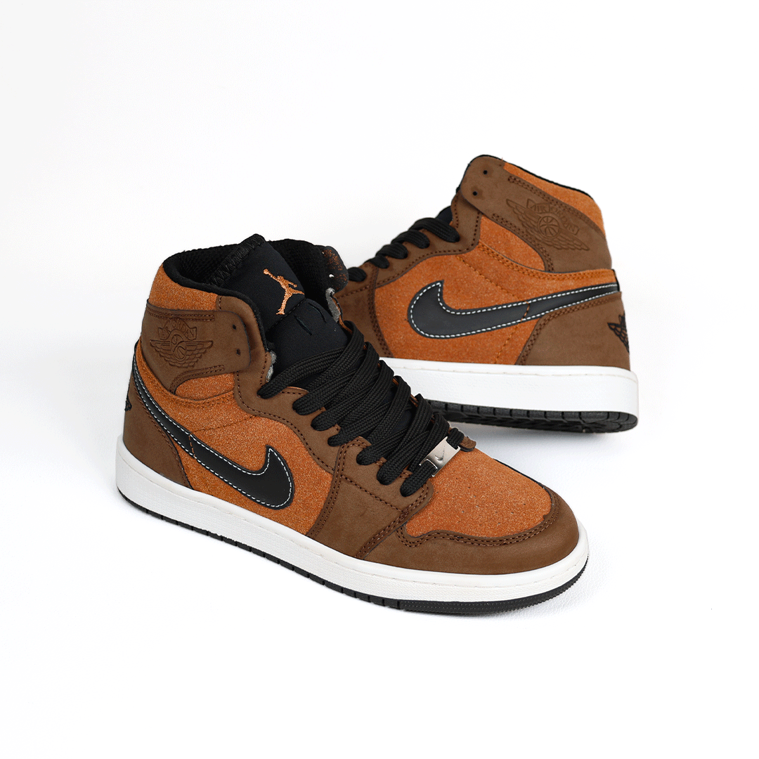 کتونی عمده نایک Nike مدل جردن وان ساقدار Jordan قهوهای مردانه گروه تولید صفری