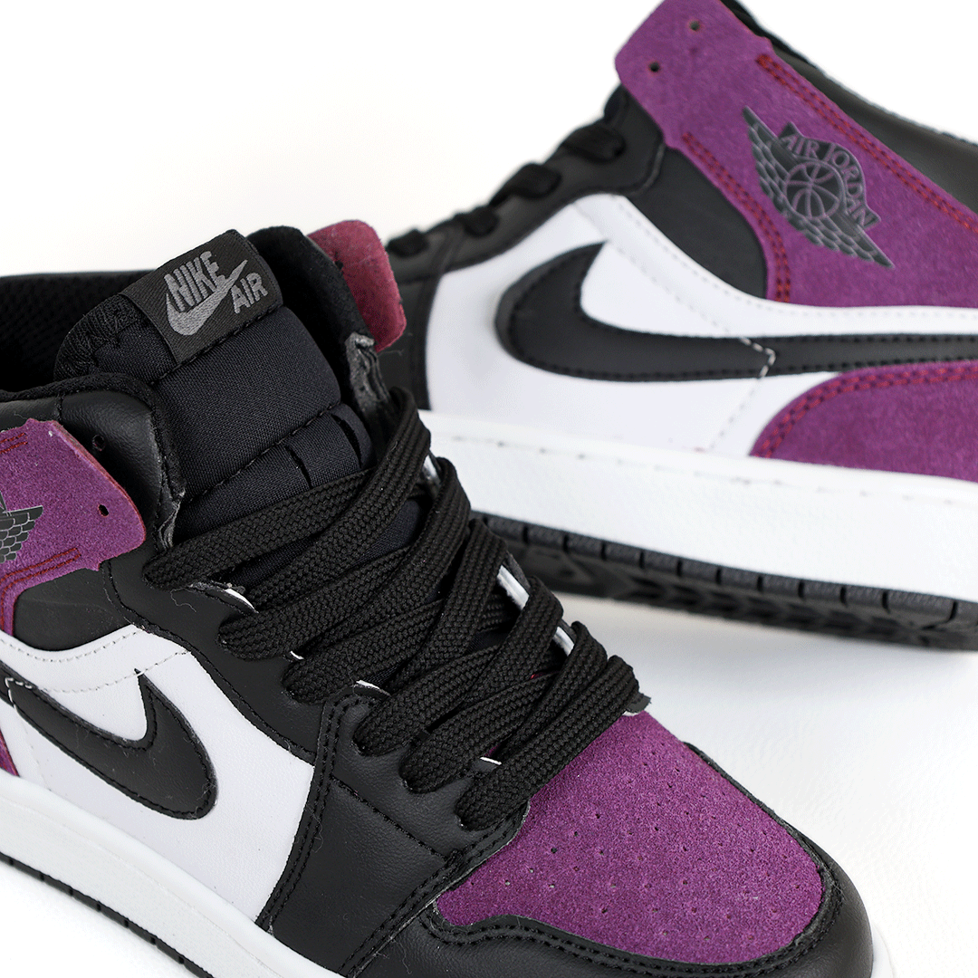 کتونی عمده نایک Nike مدل جردن وان ساقدار Jordan مشکی بنفش زنانه گروه تولید صفری