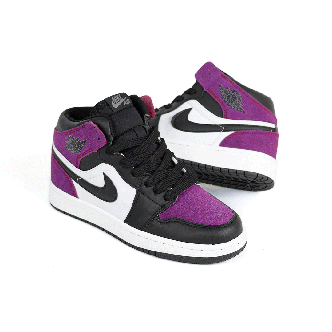 کتونی عمده نایک Nike مدل جردن وان ساقدار Jordan مشکی بنفش زنانه گروه تولید صفری