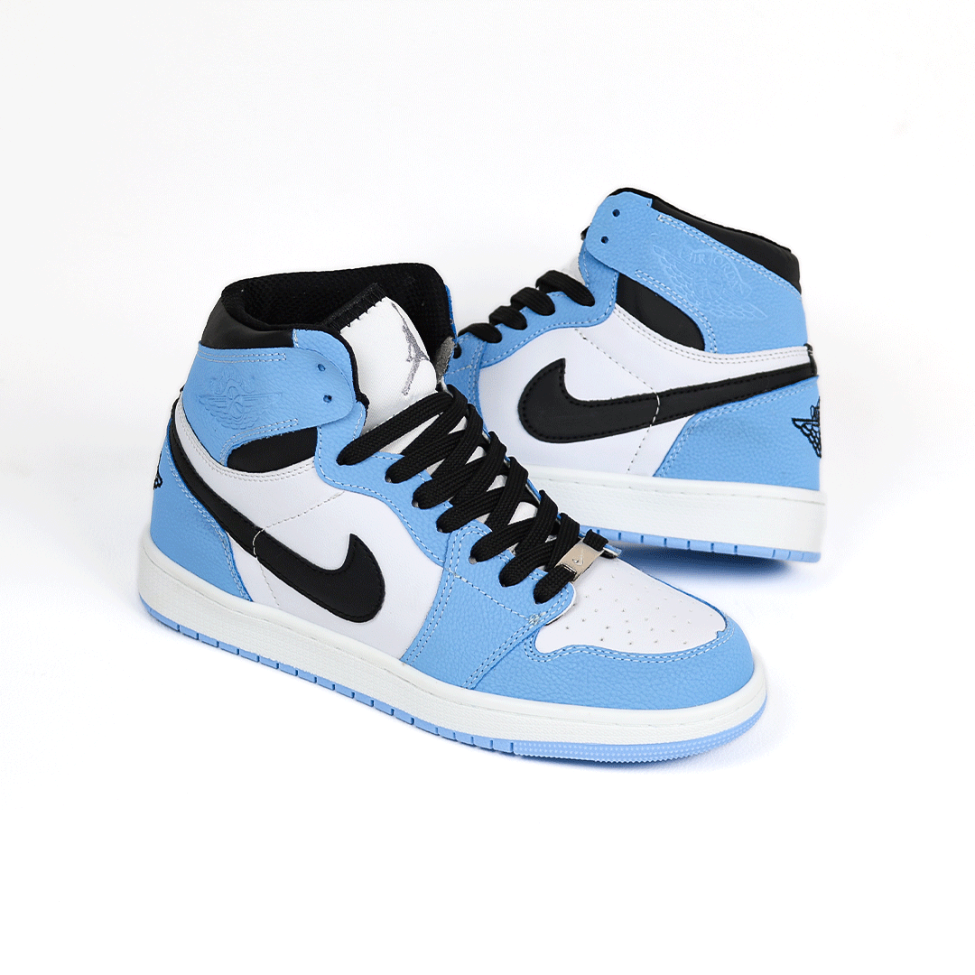 کتونی عمده نایک Nike مدل جردن وان ساقدار Jordan سفید آبی مردانه گروه تولید صفری