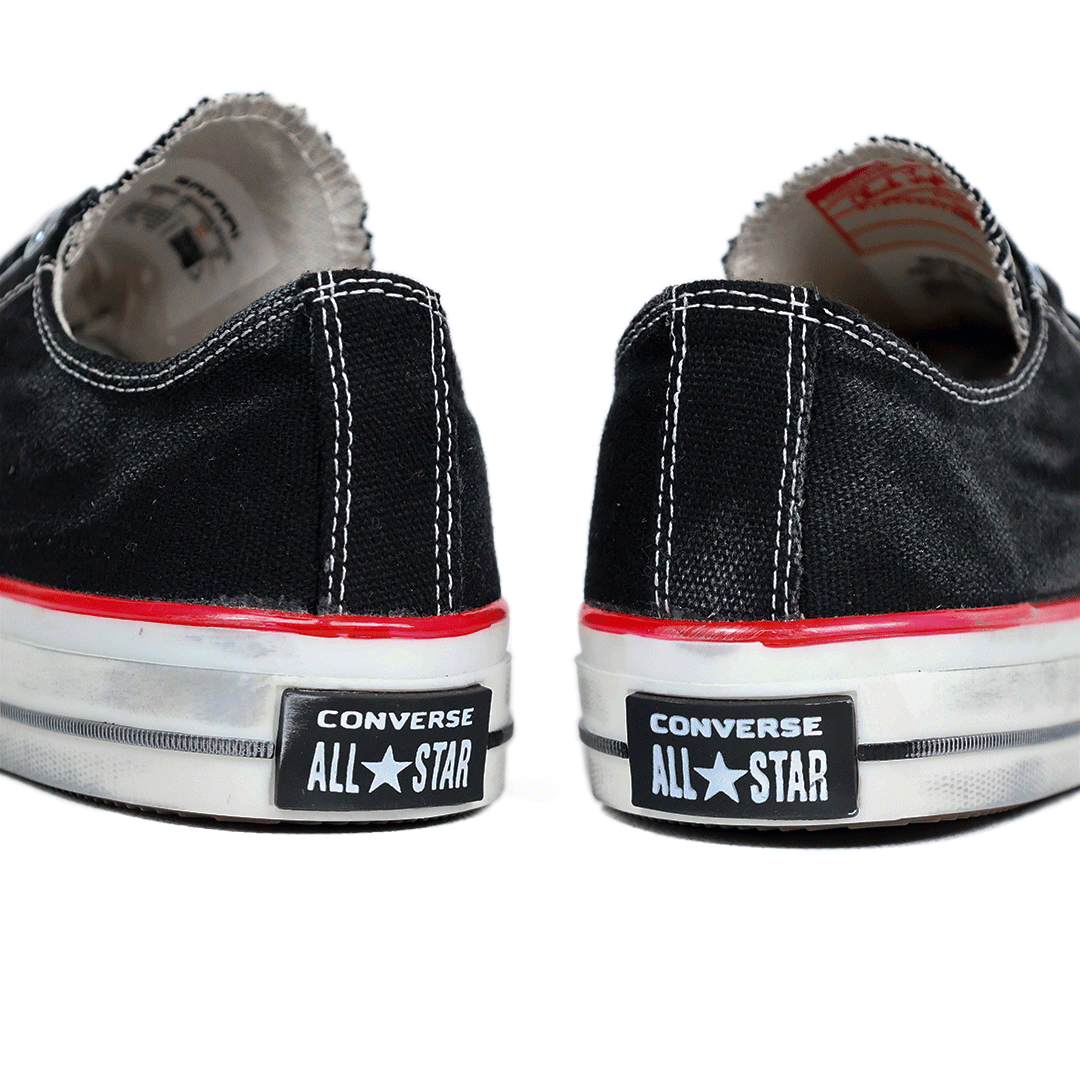  کتونی عمده کانورس مدل آل‌استار مردانه رنگ مشکی براش خورده 