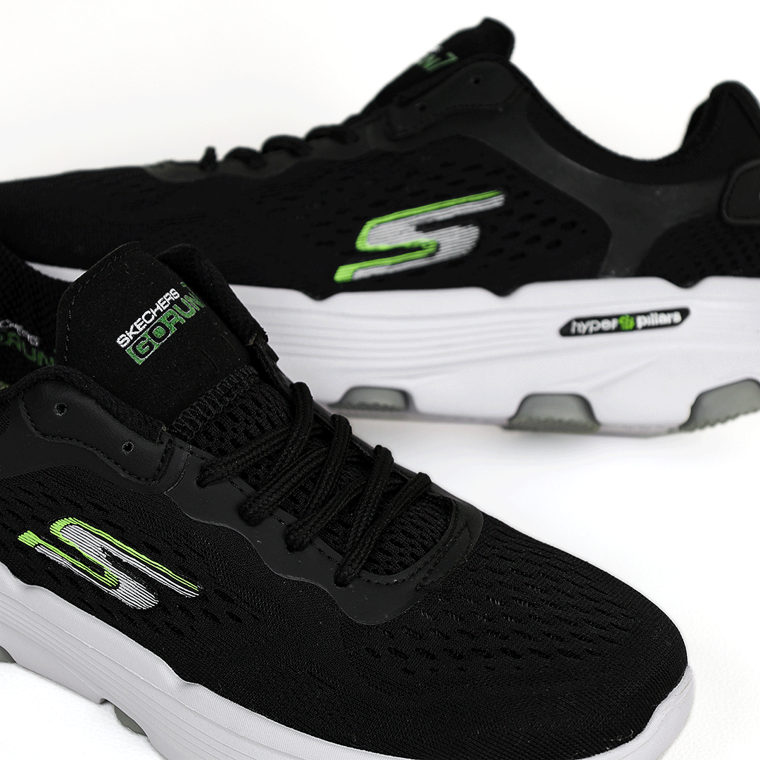  کتونی رانینگ عمده مدل اسکیچرز مردانه رنگ مشکی سفید 