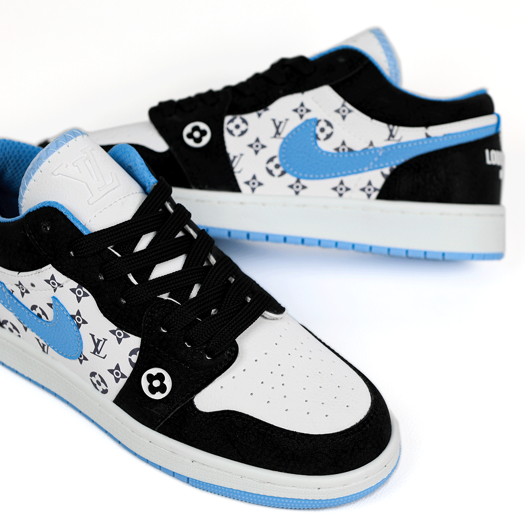  کتونی عمده نایک جردن لویی ویتون مشکی آبی 