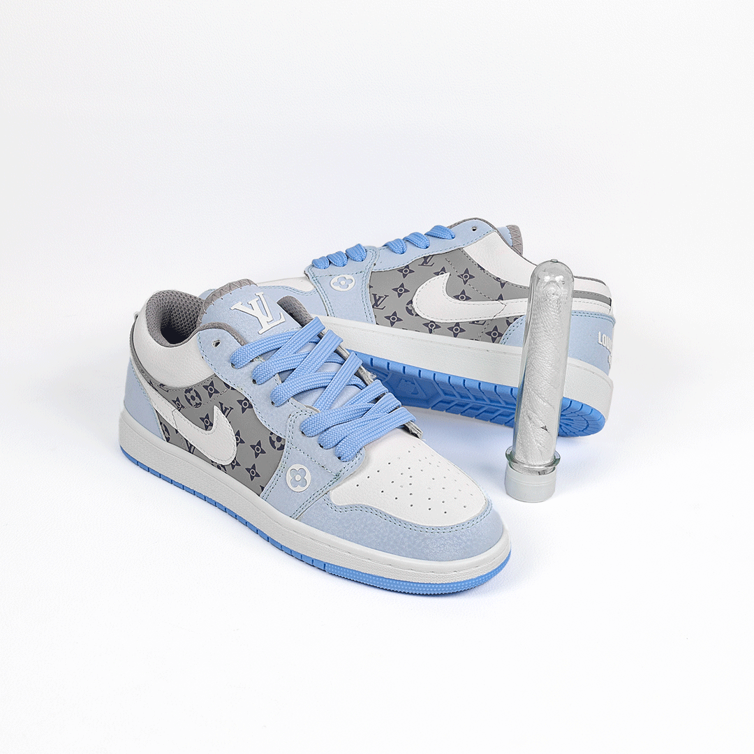  کتونی عمده نایک جردن لویی ویتون سفید آبی 