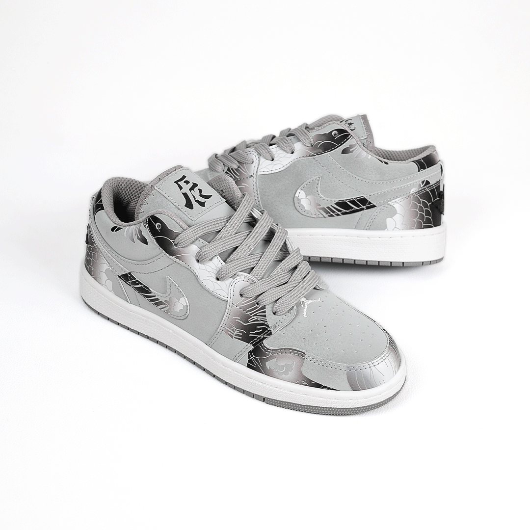  کتونی عمده نایک Nike مدل جردن وان دارگون Dragon کاستوم طوسی زنانه و مردانه گروه تولید صفری 