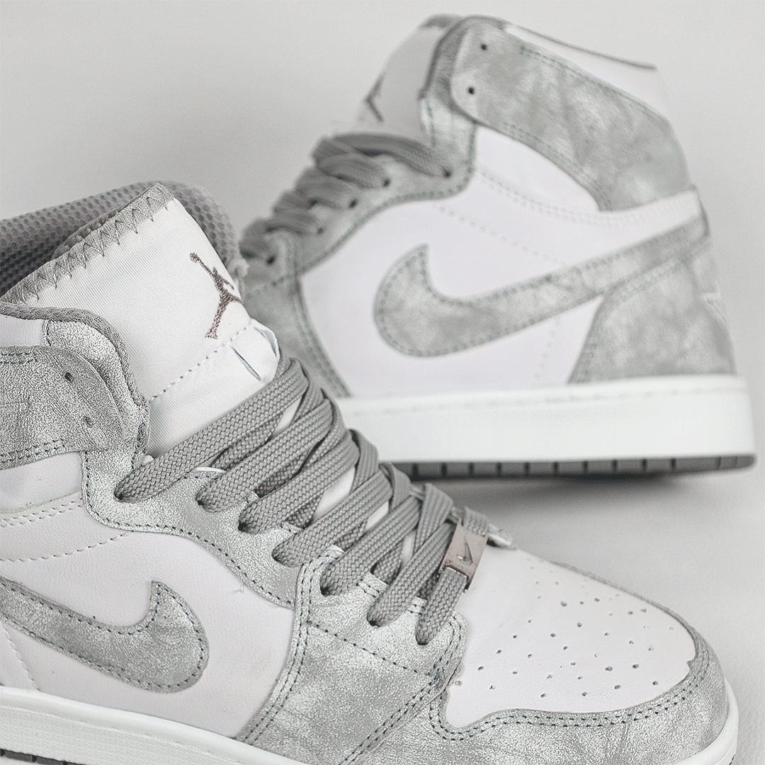  کتونی عمده نایک Nike مدل جردن وان ساقدار Jordan سفید طوسی مردانه گروه تولید صفری 