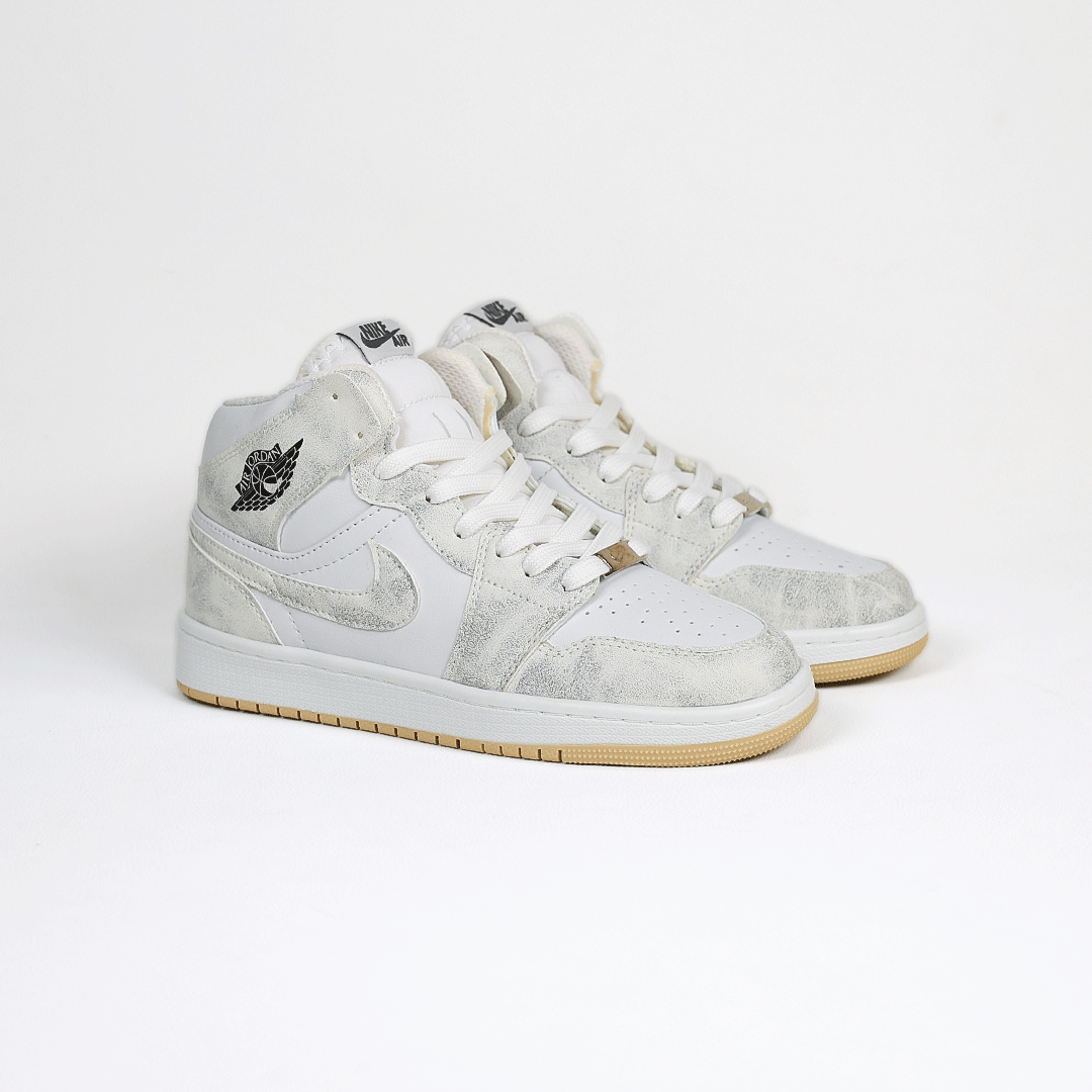  کتونی عمده نایک Nike مدل جردن وان ساقدار Jordan سفید کرم زنانه گروه تولید صفری 