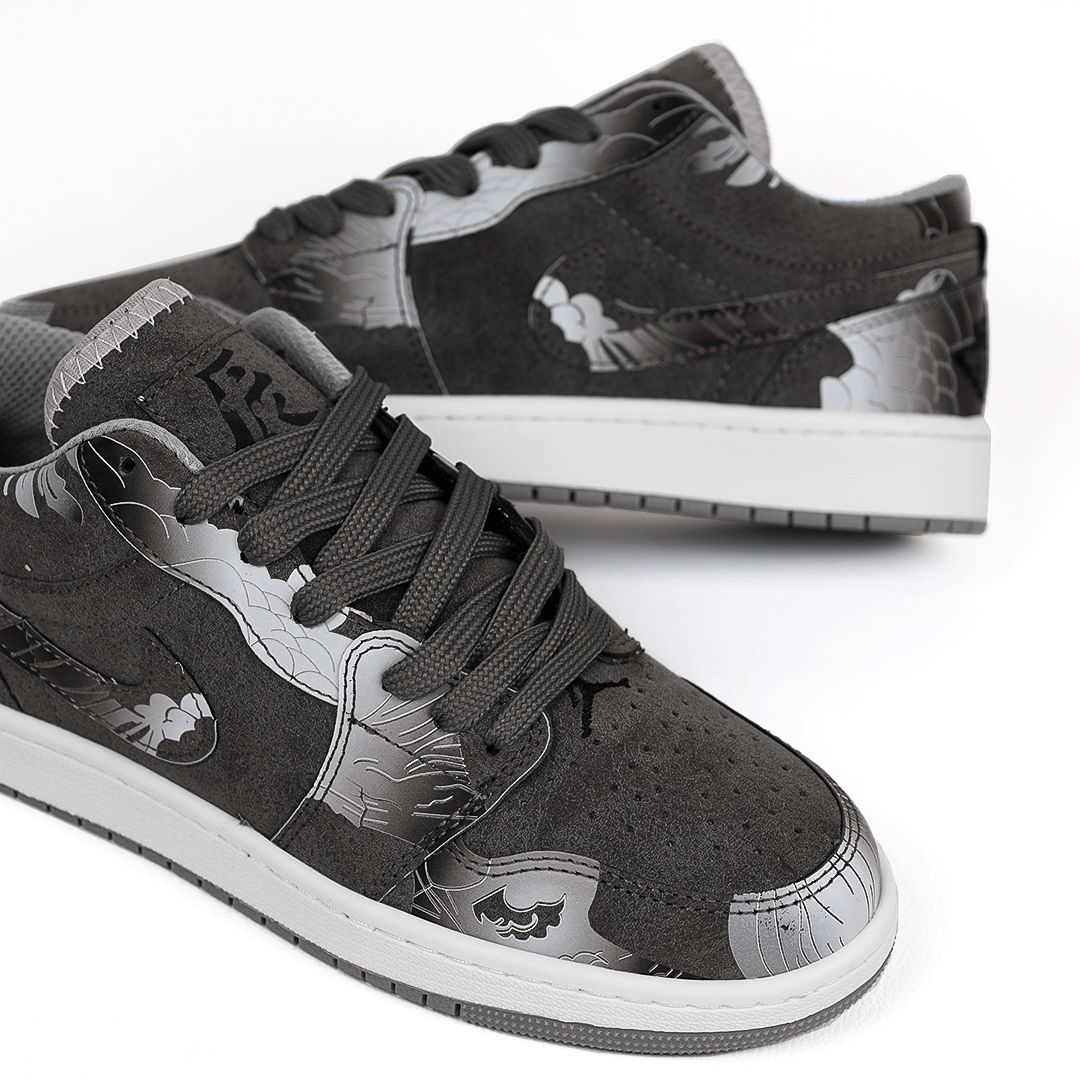  کتونی عمده نایک Nike مدل جردن وان دارگون Dragon کاستوم طوسی زنانه و مردانه تولید صفری 