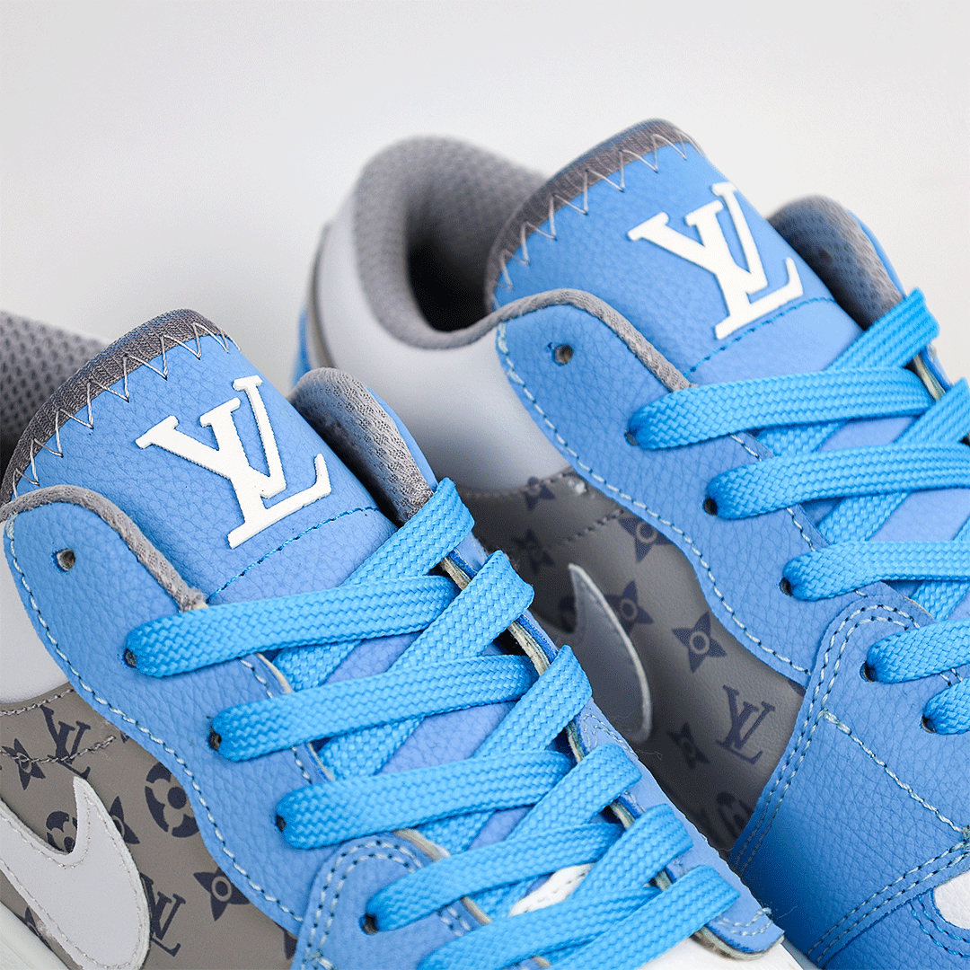  کتونی عمده نایک جردن لویی ویتون آبی طوسی 