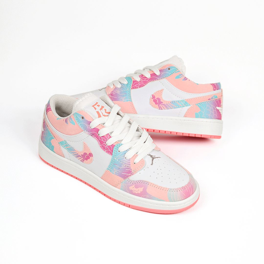  کتونی عمده نایک Nike مدل جردن وان دارگون Dragon کاستوم سفید صورتی زنانه گروه تولید صفری 