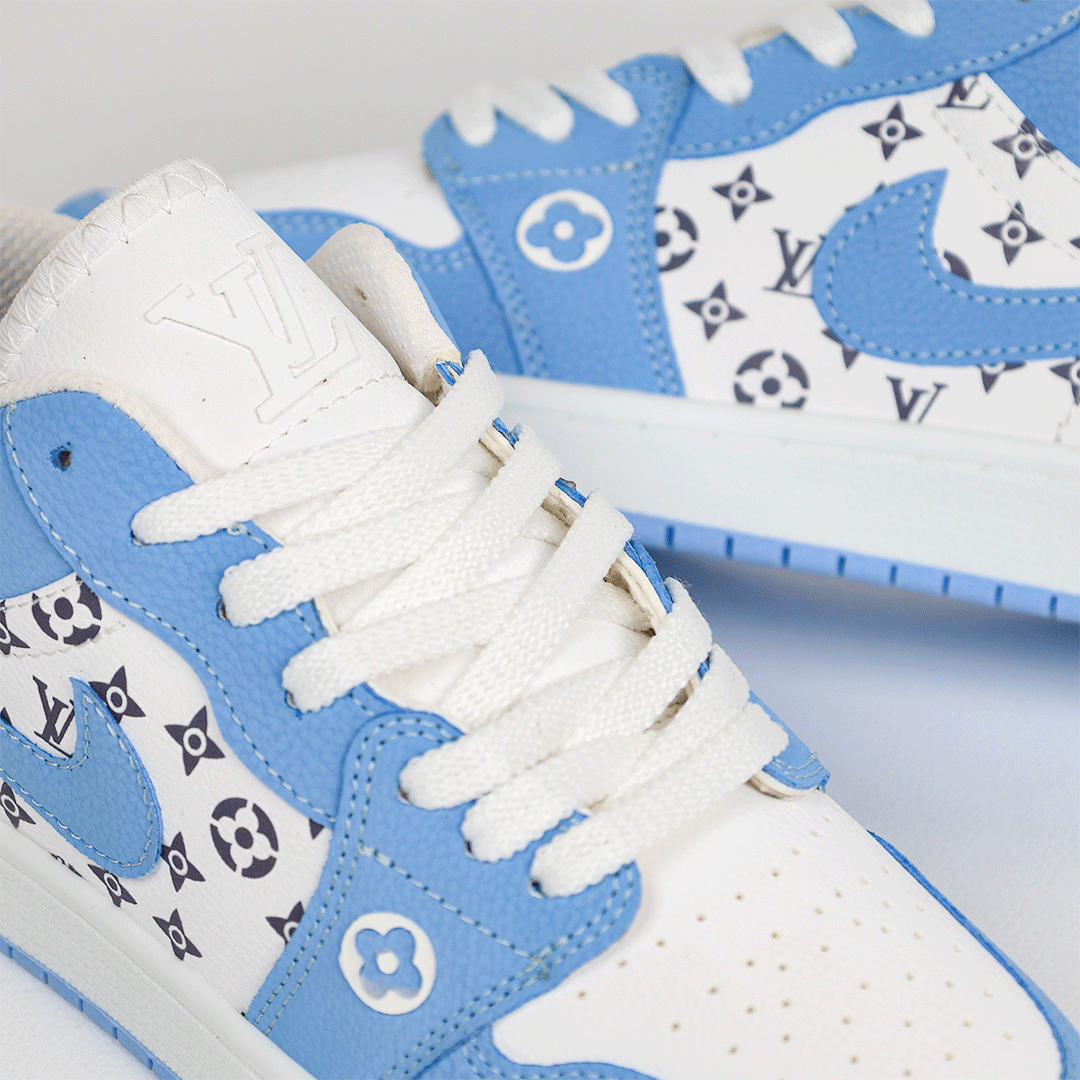  کتونی عمده نایک جردن لویی ویتون سفید آبی 