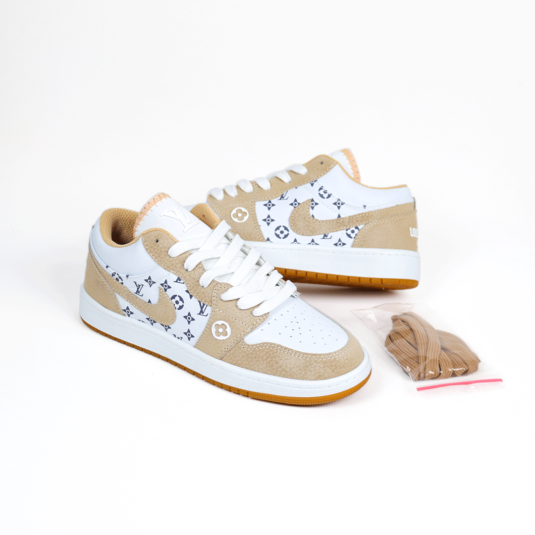 کتونی عمده نایک جردن لویی ویتون سفید کرم