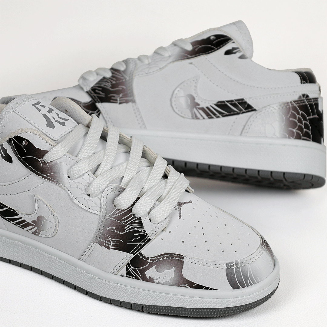  کتونی عمده نایک Nike مدل جردن وان دارگون Dragon کاستوم سفید زنانه و مردانه گروه تولید صفری 