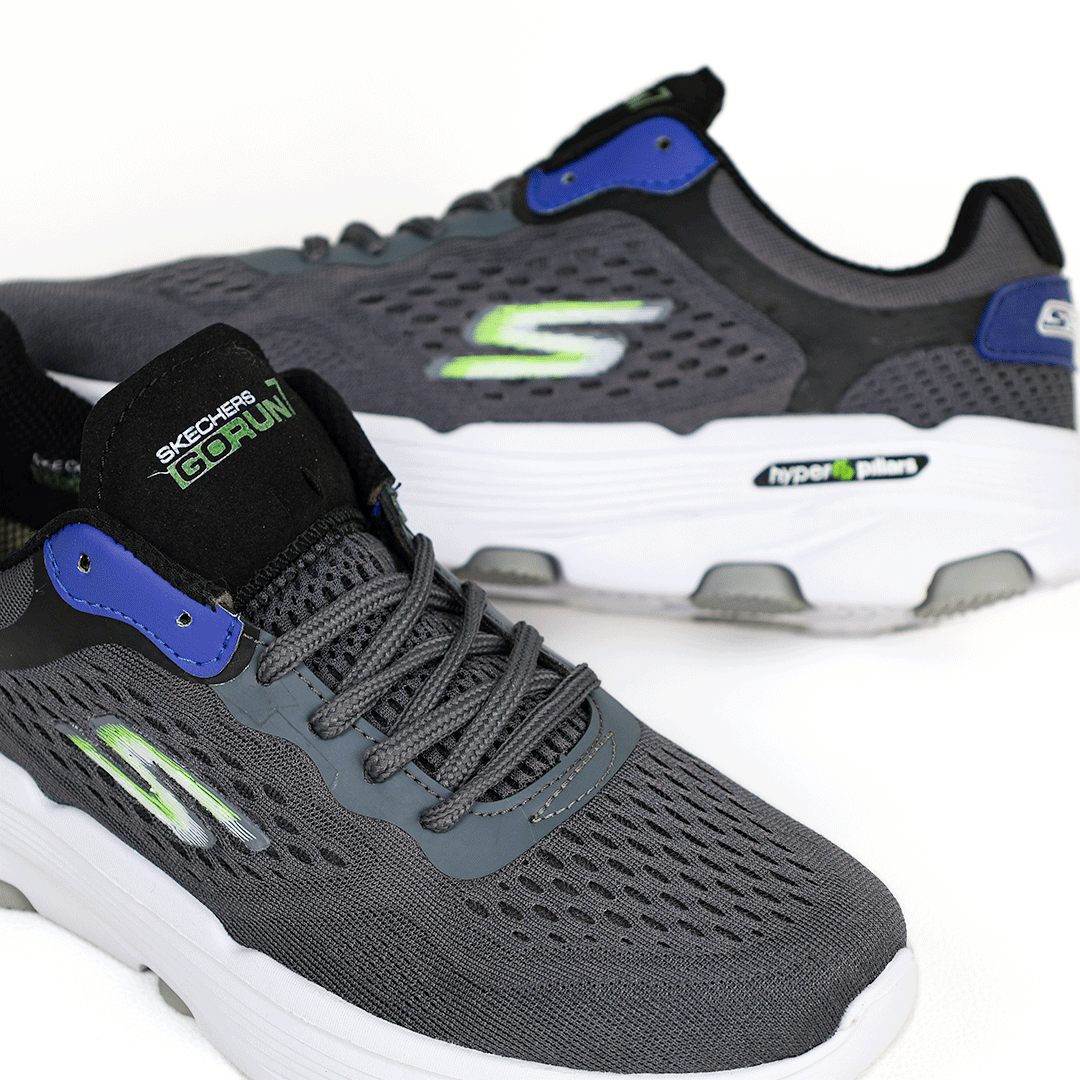  کتونی رانینگ عمده مدل اسکیچرز رنگ طوسی مردانه 