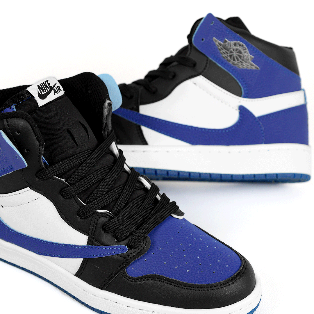  کتونی عمده نایکی Nike مدل جردن تراویس اسکات ساقدار Jordan مردانه و زنانه مشکی سورمه‌ای کد 806 گروه تولید صفری 