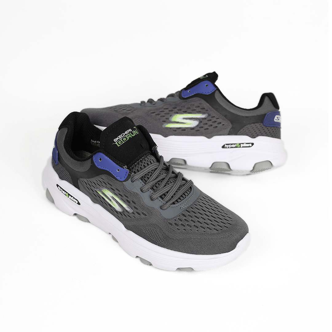  کتونی رانینگ عمده مدل اسکیچرز رنگ طوسی مردانه 