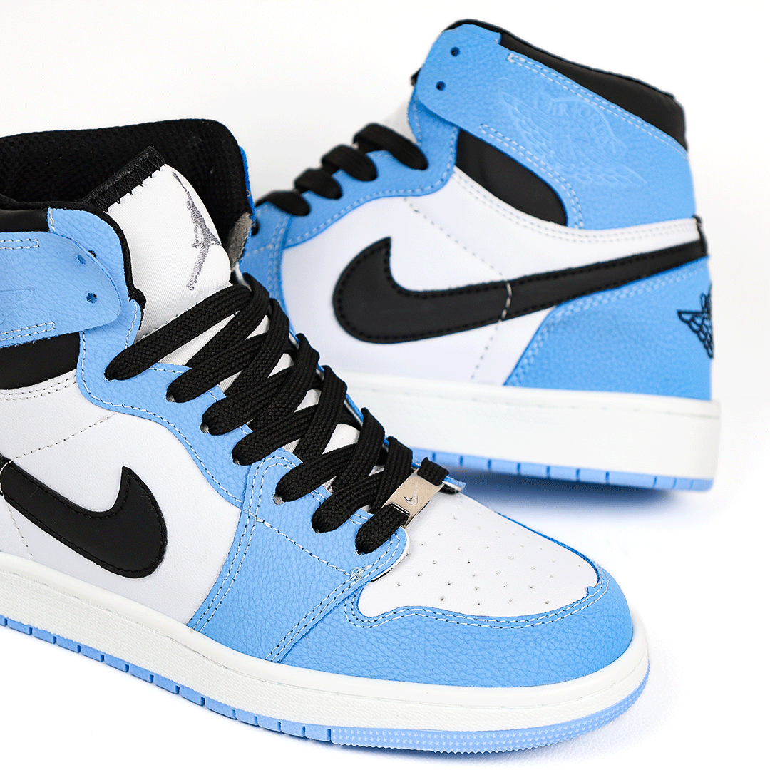 کتونی عمده نایک Nike مدل جردن وان ساقدار Jordan سفید آبی مردانه گروه تولید صفری