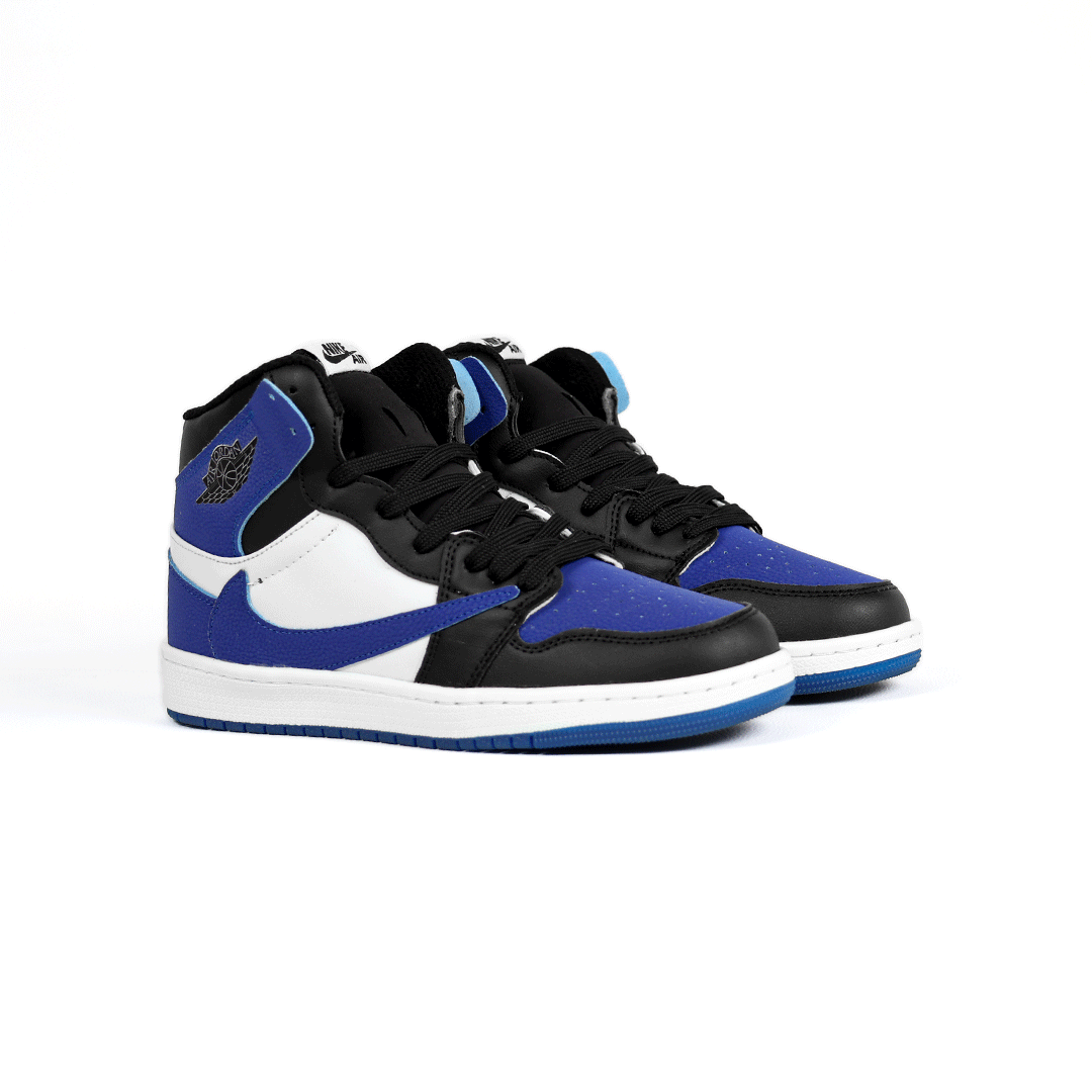  کتونی عمده نایکی Nike مدل جردن تراویس اسکات ساقدار Jordan مردانه و زنانه مشکی سورمه‌ای کد 806 گروه تولید صفری 