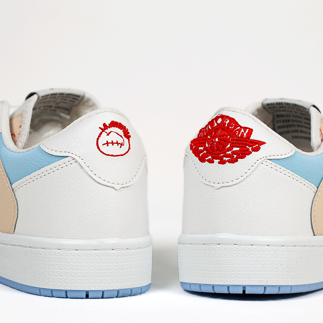  کتونی عمده نایک جردن تراویس اسکات سفید آبی 