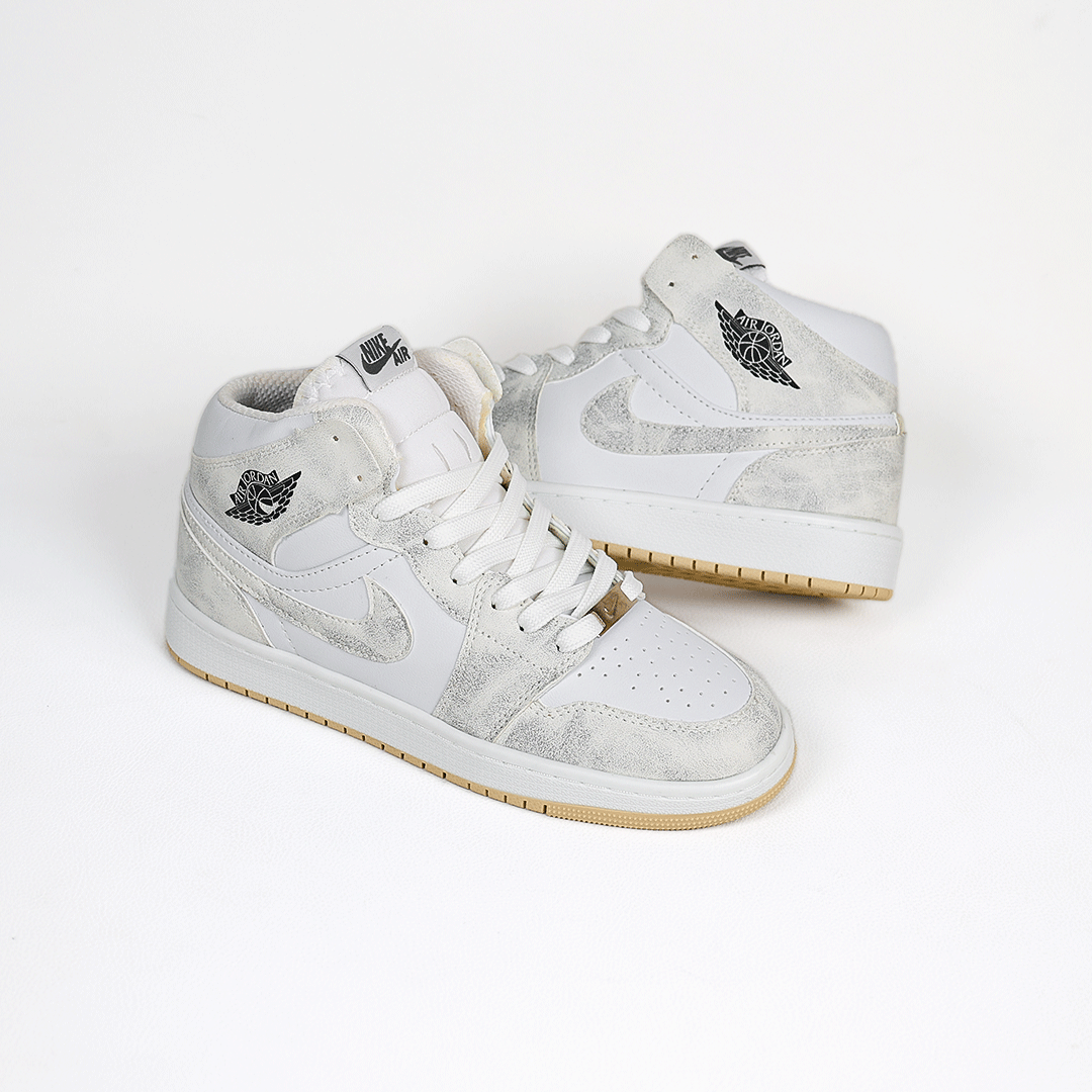  کتونی عمده نایک Nike مدل جردن وان ساقدار Jordan سفید کرم زنانه گروه تولید صفری 