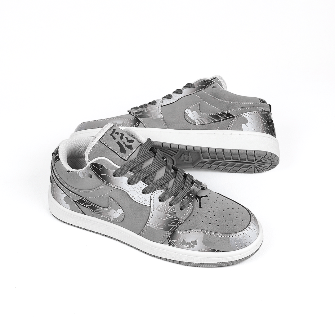  کتونی عمده نایک Nike مدل جردن وان دارگون Dragon کاستوم طوسی زنانه و مردانه کد 80 گروه تولید صفری 