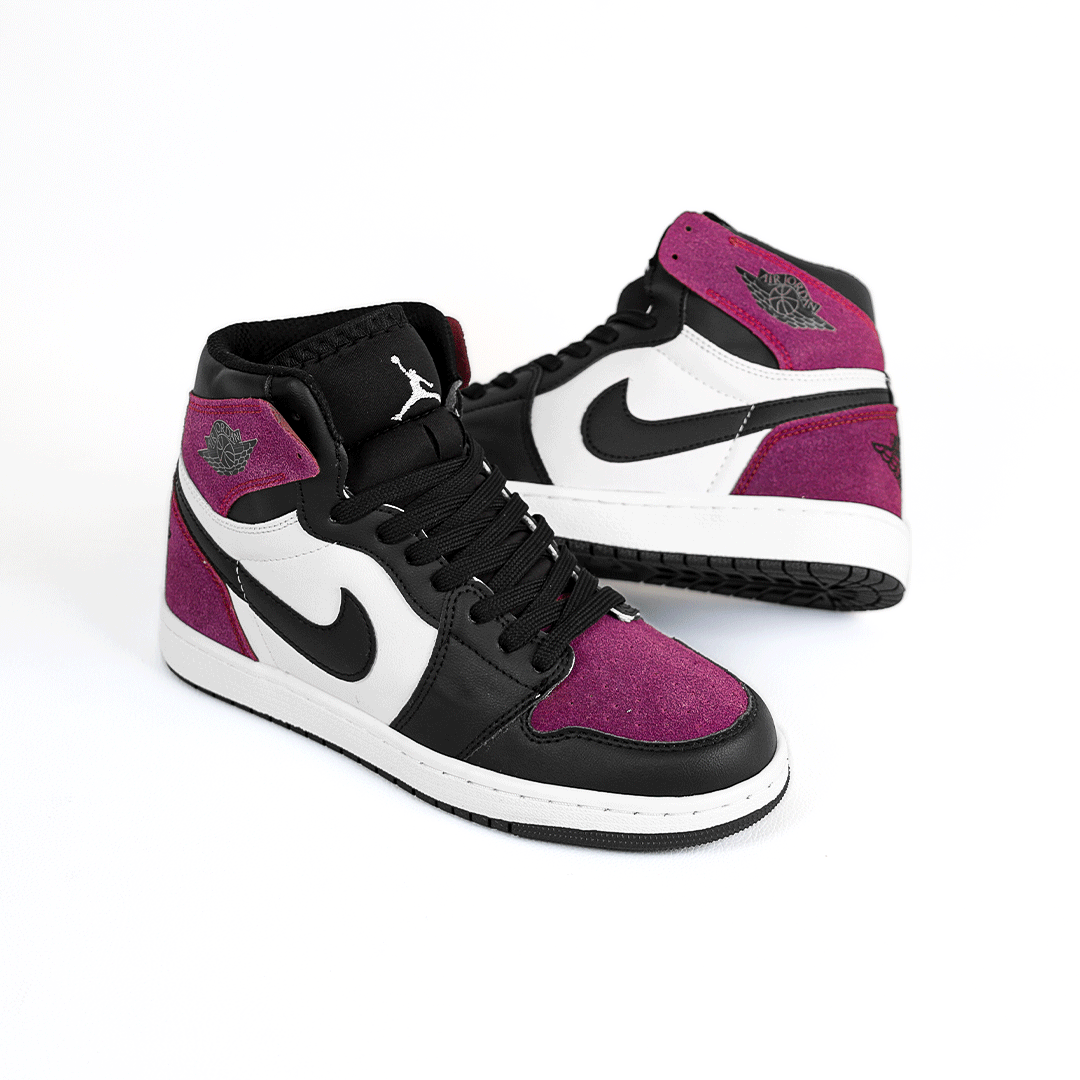 کتونی عمده نایک Nike مدل جردن وان ساقدار Jordan مشکی بنفش مردانه گروه تولید صفری