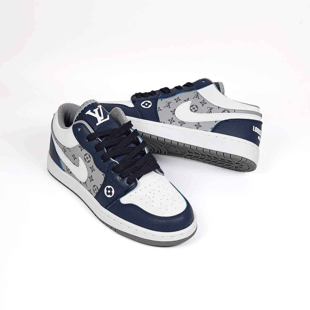  کتونی عمده نایک جردن لویی ویتون سورمه‌ای‌ طوسی 