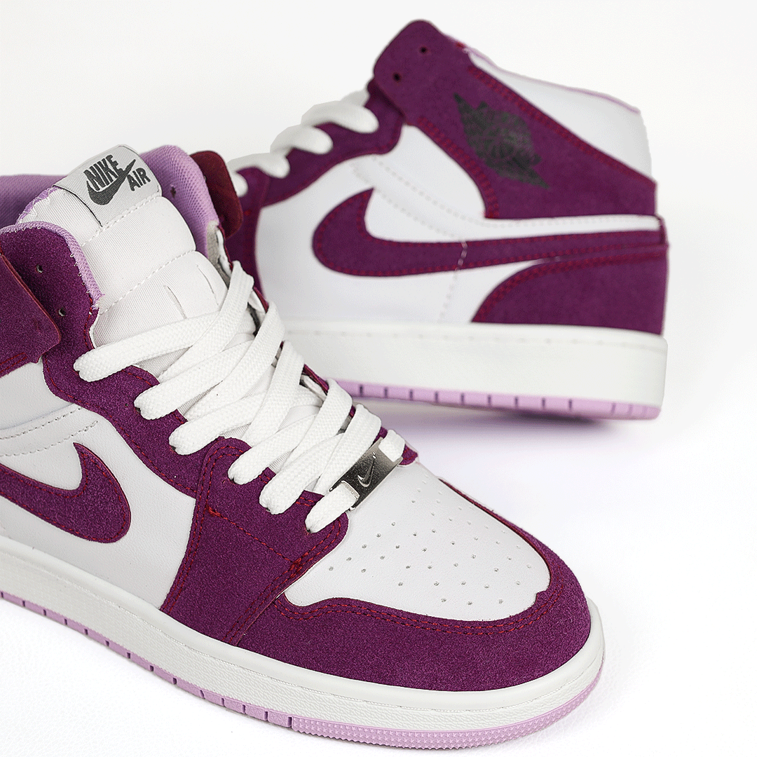 کتونی عمده نایک Nike مدل جردن وان ساقدار Jordan سفید بنفش زنانه گروه تولید صفری