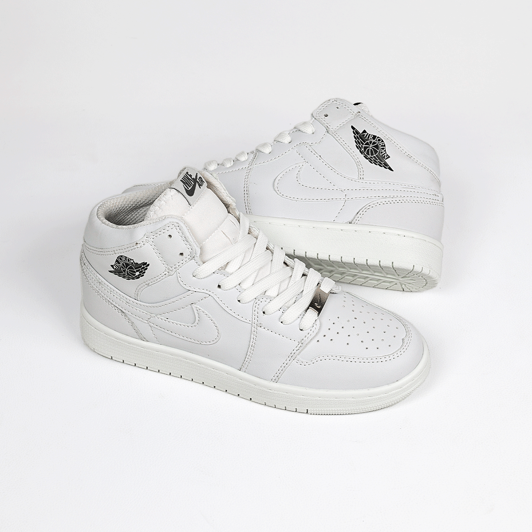 کتونی عمده نایک Nike مدل جردن وان ساقدار Jordan تمام سفید زنانه گروه تولید صفری