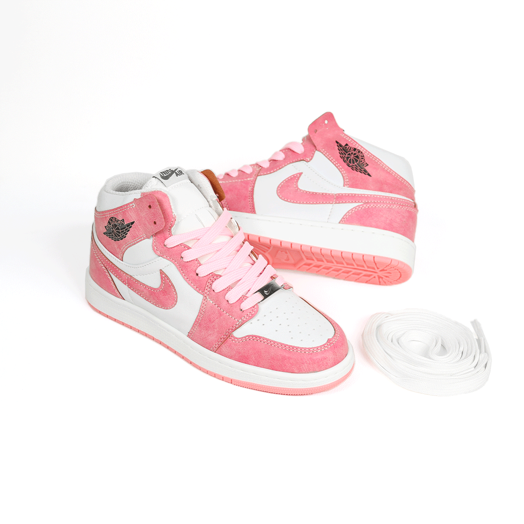 کتونی عمده نایک Nike مدل جردن وان ساقدار Jordan سفید صورتی زنانه گروه تولید صفری