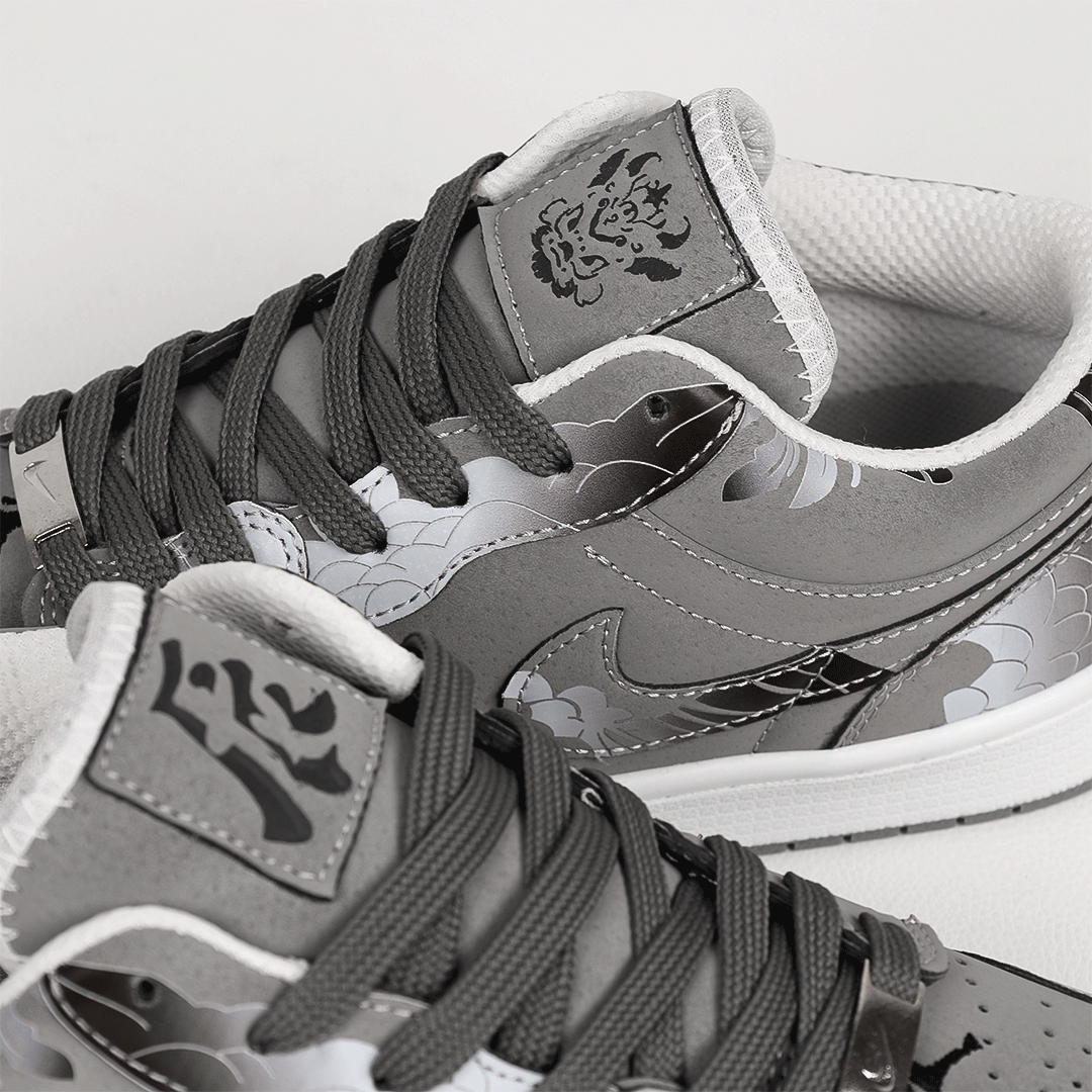  کتونی عمده نایک Nike مدل جردن وان دارگون Dragon کاستوم طوسی زنانه و مردانه کد 80 گروه تولید صفری 