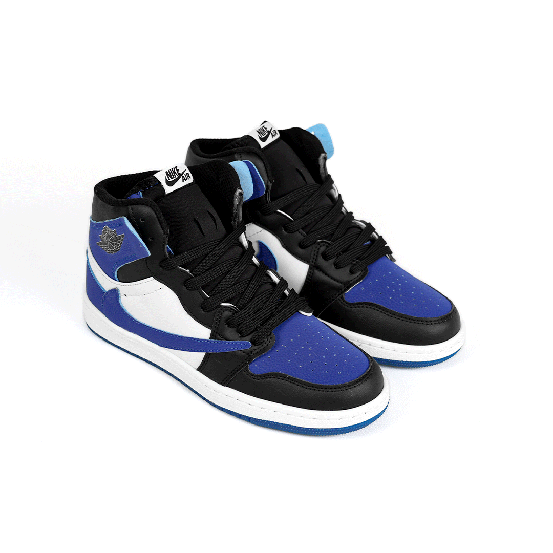  کتونی عمده نایکی Nike مدل جردن تراویس اسکات ساقدار Jordan مردانه و زنانه مشکی سورمه‌ای کد 806 گروه تولید صفری 