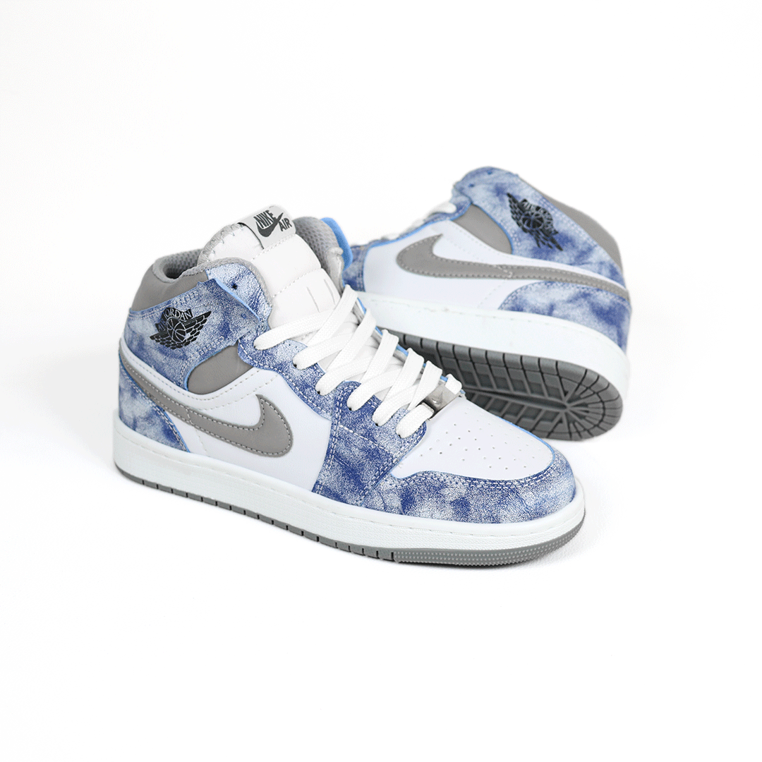  کتونی عمده نایک Nike مدل جردن وان ساقدار Jordan سفید آبی زنانه گروه تولید صفری 