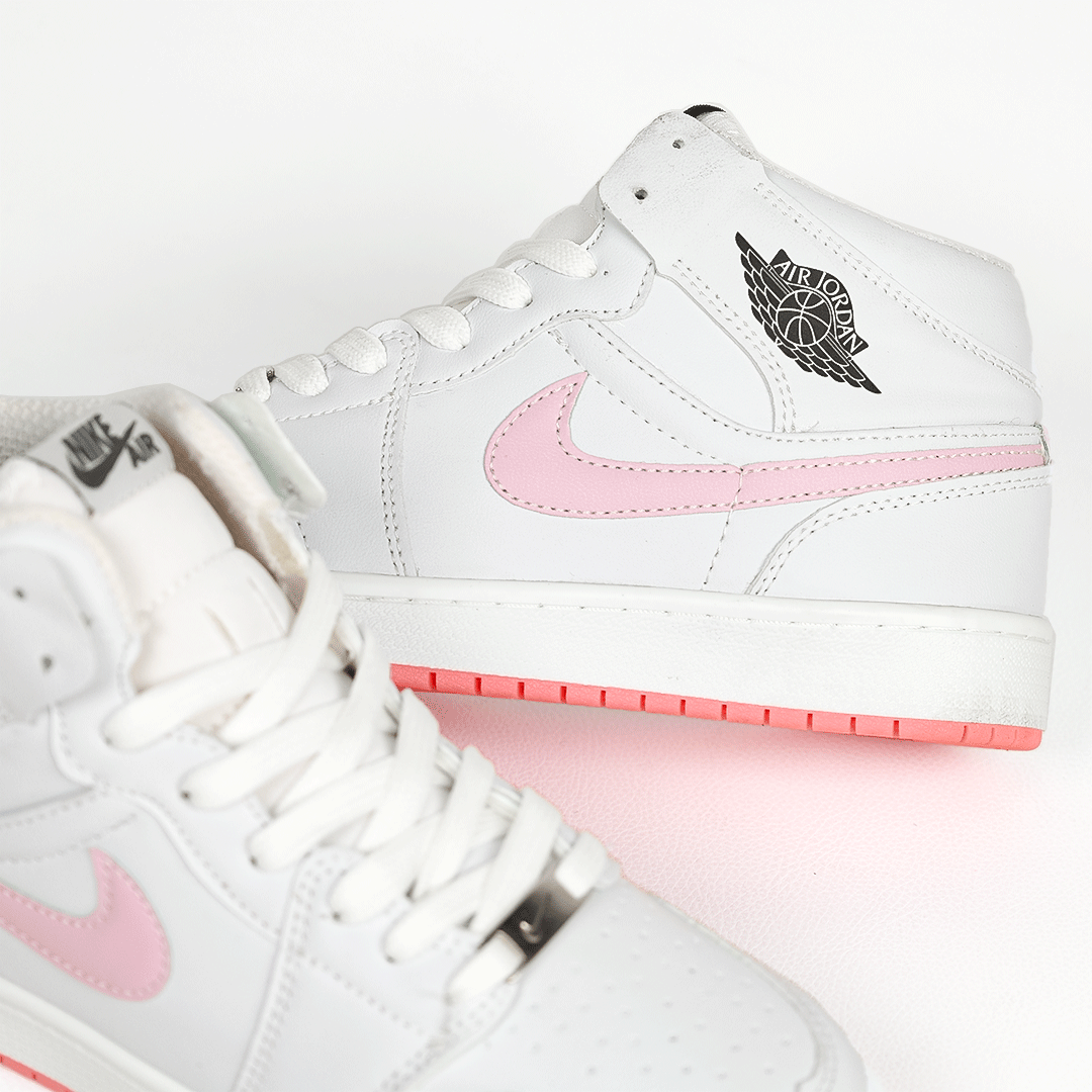 کتونی عمده نایک Nike مدل جردن وان ساقدار Jordan سفید صورتی زنانه گروه تولید صفری