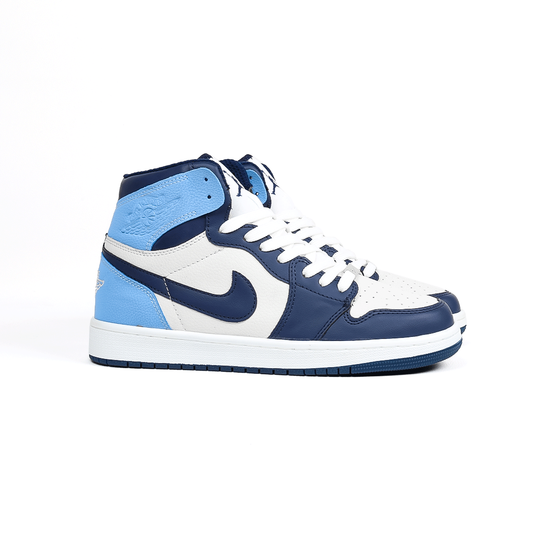 کتونی عمده نایک Nike مدل جردن وان ساقدار Jordan سفید آبی مردانه گروه تولید صفری