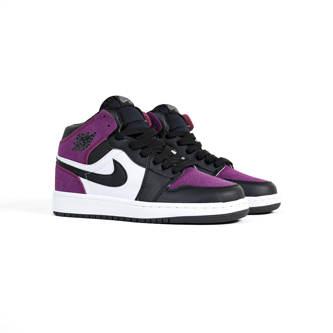 کتونی عمده نایک Nike مدل جردن وان ساقدار Jordan مشکی بنفش زنانه گروه تولید صفری