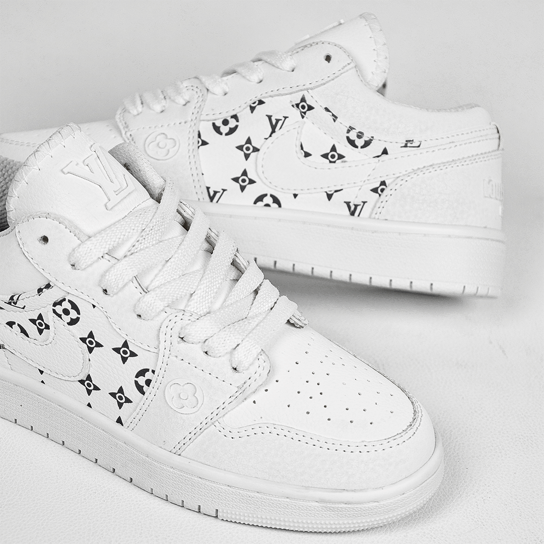  کتونی عمده نایک جردن لویی ویتون سفید 