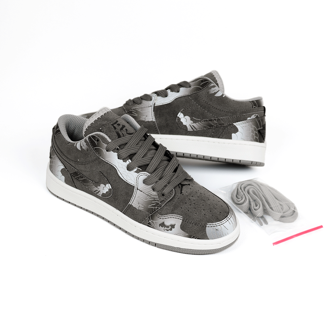  کتونی عمده نایک Nike مدل جردن وان دارگون Dragon کاستوم طوسی زنانه و مردانه تولید صفری 